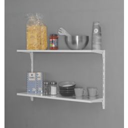 RB UK  2-Tier Powder-Coated Steel Home Office Shelving Unit 810mm x 270mm x 500mm