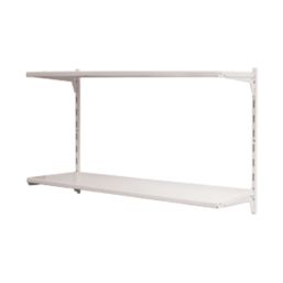 RB UK  2-Tier Metal Home Office Shelving Unit 810mm x 270mm x 500mm