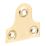 Essentials Plain Mirror Plates Electro Brass 38mm x 38mm x 38mm 10 Pack