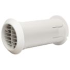 Manrose Internal Fit Wall Kit with Backdraft Shutter 117mm