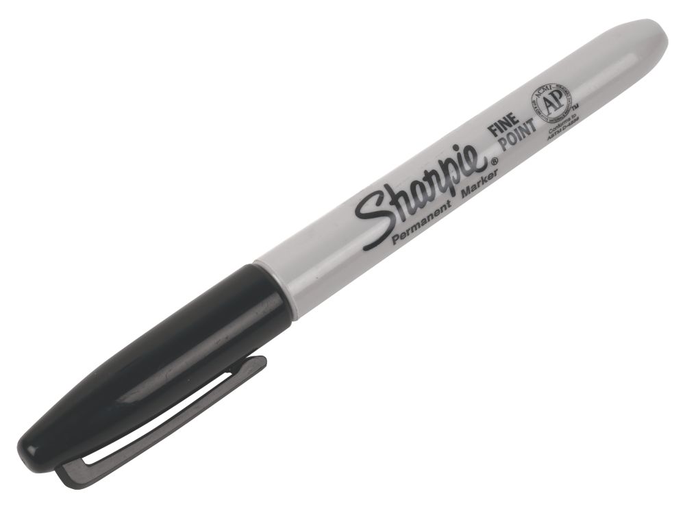 Sharpie Fine Tip Black Permanent Marker Screwfix