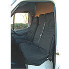 Maypole Single & Double Front Seat Cover 1090mm x 600 & 930mm Black 2 Pieces