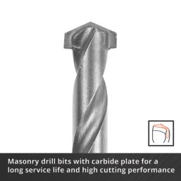 Einhell  Hex Shank Masonry Drill Bit Set 10 Pieces