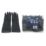 L-PRO  Heavy Duty Rubber Gloves Black Large 5 Pairs