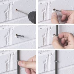 D-Line Safe-D Fire Rated Single Stag Clips 6-8mm² Silver 50 Pack