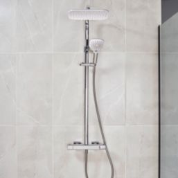 Triton Velino HP Rear-Fed Exposed Chrome Thermostatic Diverter Mixer Shower