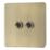 LAP  20A 16AX 2-Gang 2-Way Switch  Antique Brass with Colour-Matched Inserts