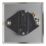 Contactum Iconic 10AX 1-Gang 1-Way Retractive Bell Switch Brushed Steel with Black Inserts