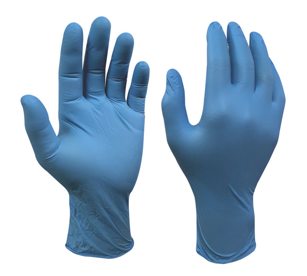 Site Nitrile PowderFree Disposable Chemical Gloves Blue X Large 100