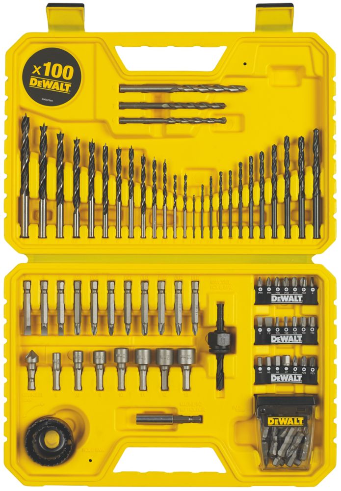 DeWalt Multi Material Drill Bit Set 100 Pieces Screwfix