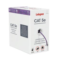 Labgear Cat 5e Purple LSZH 4-Pair 8-Core Unshielded Ethernet Cable 305m Box