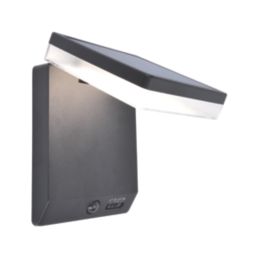 Lutec Moze Outdoor LED Solar Wall Light With PIR Sensor Black  1000lm