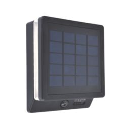 Lutec Moze Outdoor LED Solar Wall Light With PIR Sensor Black  1000lm