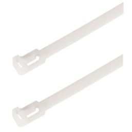 Essentials Non Fire Rated Easy Release Cable Ties Natural 30cm x 0.45cm 100 Pack