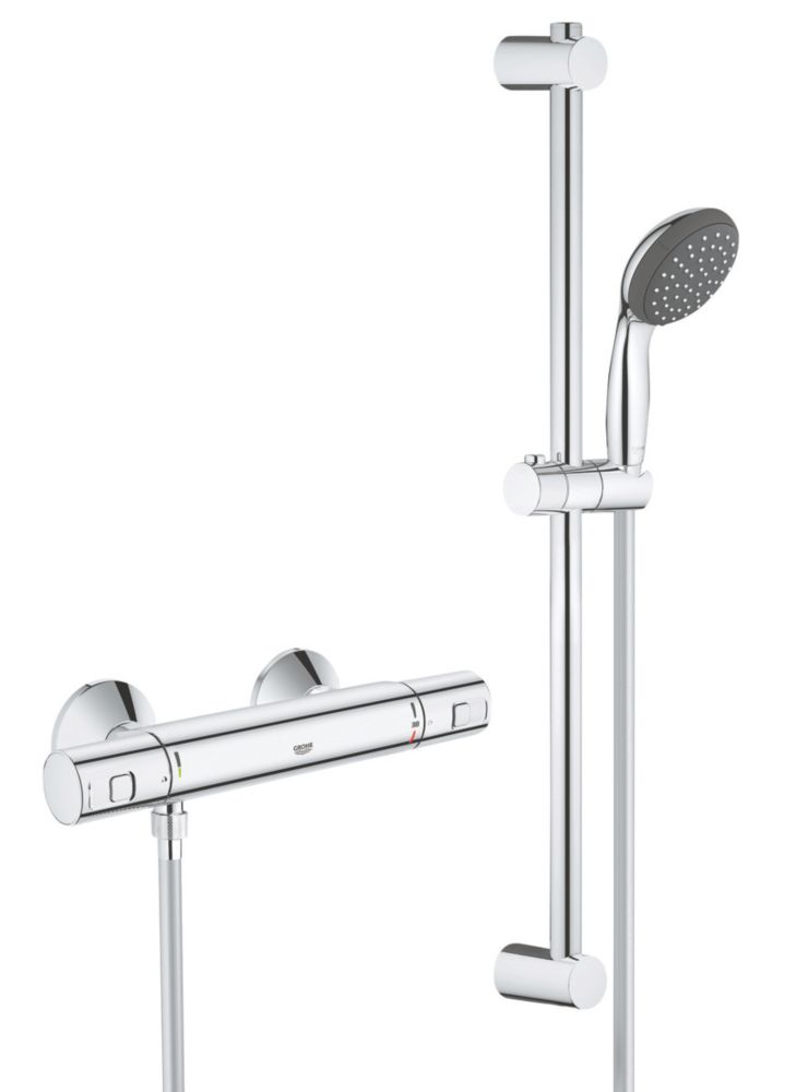 Grohe Precision Start HP RearFed Exposed Chrome Thermostatic Shower