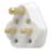MK  5A Unfused Round Pin Plug White