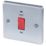 LAP  45A 1-Gang DP Cooker Switch Brushed Stainless Steel with LED