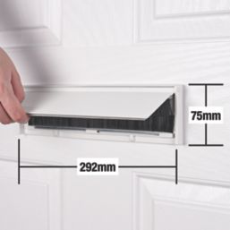 Stormguard Brush Letter Plate White 292mm x 75mm