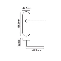 Smith & Locke Marloes Fire Rated Latch Lever Door Handles Pair Polished Chrome