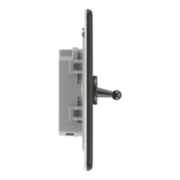 LAP  20A 16AX 1-Gang 2-Way Switch  Matt Black with Colour-Matched Inserts