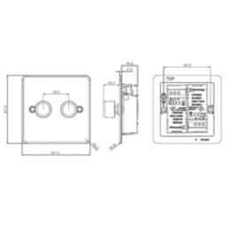 Knightsbridge  2-Gang 2-Way LED Intelligent Dimmer Switch  Polished Chrome