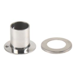 Essentials Rail End Sockets Polished Stainless Steel 25mm 2 Pack