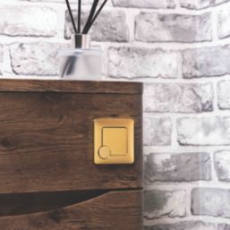 ETAL Porto Dual-Flush Square Plate Brushed Brass