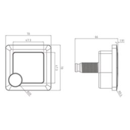 ETAL Porto Dual-Flush Square Plate Brushed Brass