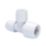 Hep2O  Plastic Push-Fit Reducing Tee 22mm x 15mm x 15mm