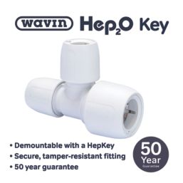 Hep2O  Plastic Push-Fit Reducing Tee 22mm x 15mm x 15mm