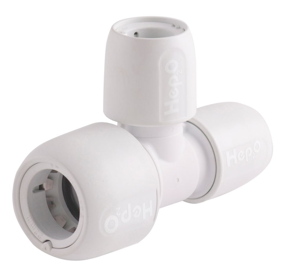 Hep2O Plastic PushFit Reducing Tee 22mm x 15mm x 15mm Screwfix
