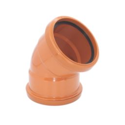 FloPlast Push-Fit 45° Double Socket Bend 110mm