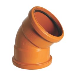 FloPlast Push-Fit 45° Double Socket Bend 110mm