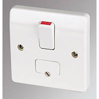 MK Logic Plus 13A Switched Fused Spur & Flex Outlet  White