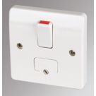 MK Logic Plus 13A Switched Fused Spur & Flex Outlet  White
