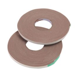Stormguard Sureseal 5 Self-Adhesive Foam Draught Excluder Weatherstrips Brown 7.5m 2 Pack