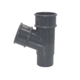 FloPlast MiniFlo Round Downpipe Branch Anthracite Grey 50mm