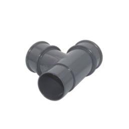 FloPlast MiniFlo Round Downpipe Branch Anthracite Grey 50mm