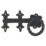 GateMate Ornamental Ring Gate Latch Black 250mm