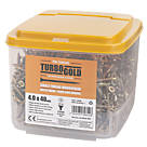 TurboGold  PZ Double-Countersunk  Multipurpose Screws 4mm x 40mm 1000 Pack