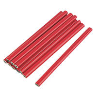 175mm Carpenters Pencils HB 10 Pack
