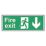 Essentials  Non Photoluminescent "Fire Exit Man Down Arrow" Sign 150mm x 400mm