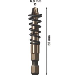 Bosch Expert Powerchange Plus Hex Shank Metal Spring Pilot Drill Bit 6mm x 55mm