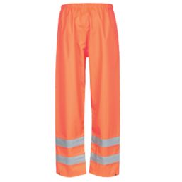 Site Huske Hi-Vis Over Trousers Elasticated Waist Orange X Large 28" W 31" L