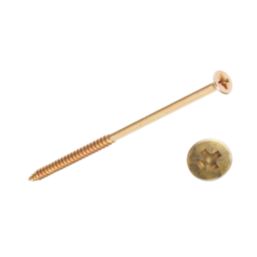 Goldscrew  PZ Double-Countersunk Thread Cutting Multipurpose Screws 6mm x 150mm 50 Pack