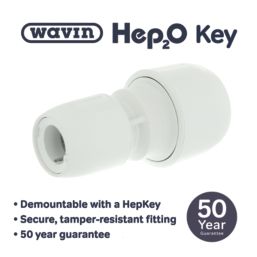 Hep2O  Plastic Push-Fit Reducing Coupler 22mm x 15mm