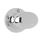 Smith & Locke Oval Mortice Knobs 55mm Pair Polished Chrome