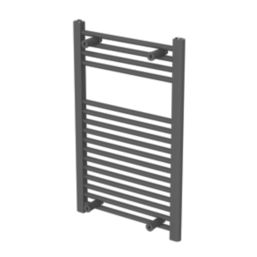 Flomasta 800mm x 500mm 1239BTU Anthracite Flat  Towel Radiator