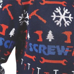 Site Screwfix Christmas Jumper Blue X Large 47.5" Chest