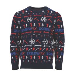Site Screwfix Christmas Jumper Blue X Large 47.5" Chest